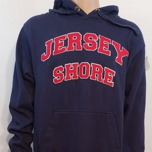 JERSEY SHORE NAVY BLUE HOODIE SIZE MEDIUM